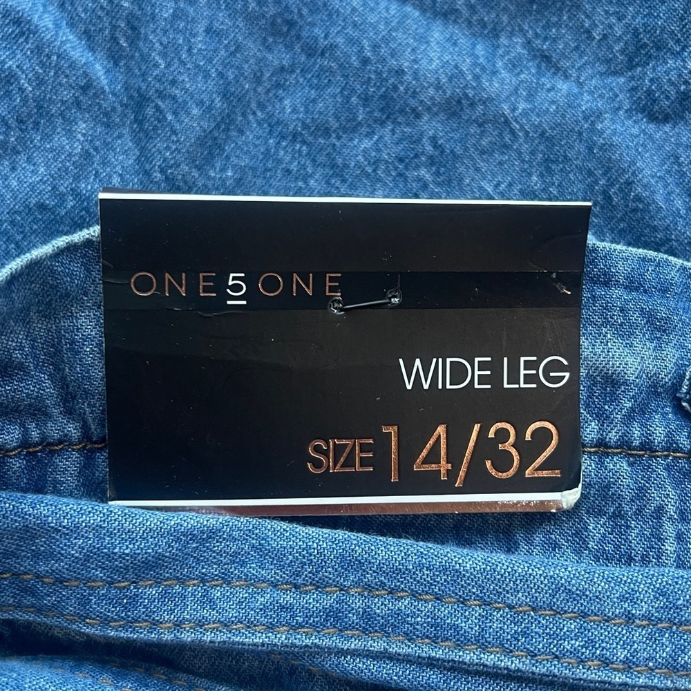 Blue Wide Leg Jeans - Picture 2 of 6